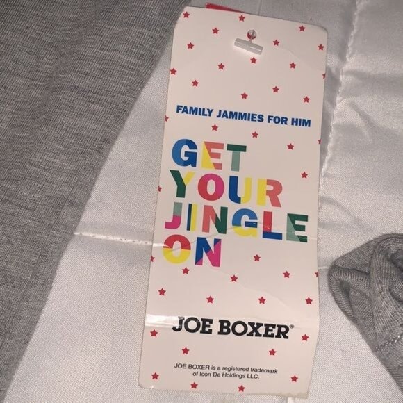 Joe Boxer Team Santa Gray Long Sleeve Shirt Small - Picture 4 of 7